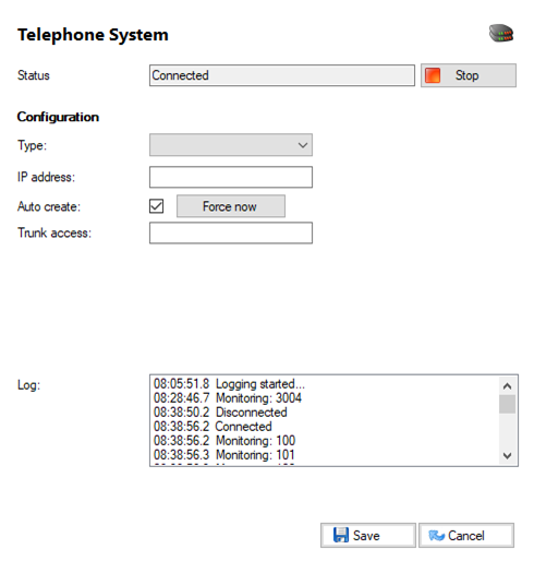 Telephone system page