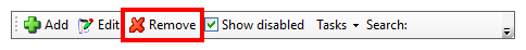 Remove button